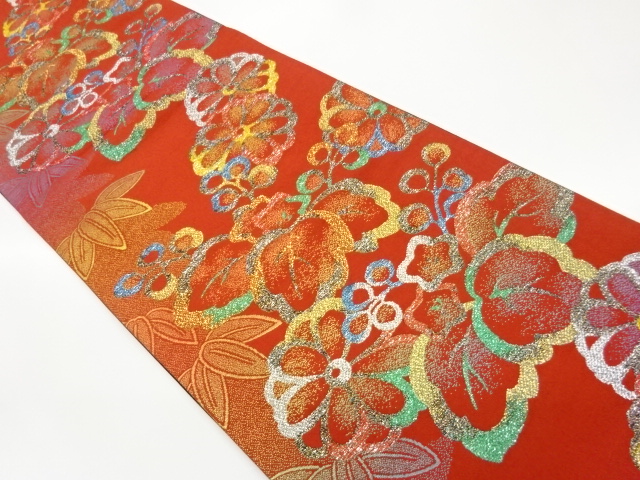 JAPANESE KIMONO / PAULOWNIA / BAMBOO / CHRYSANTHEMUM PATTERN WOVEN FUK